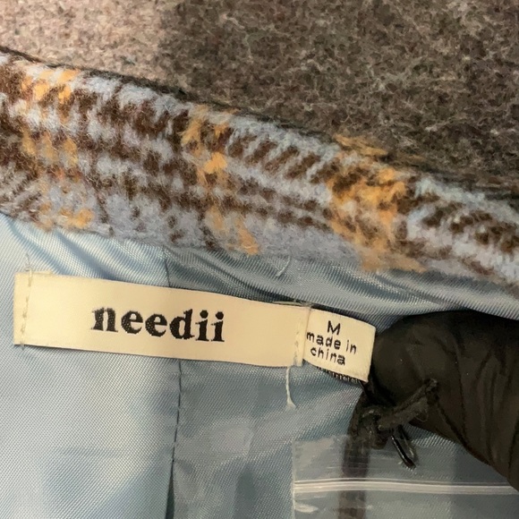 NWT Plaid Women's Jacket - Blue and Brown - Picture 5 of 6